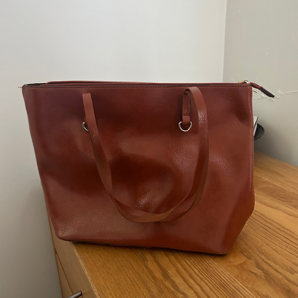 Cognac work tote